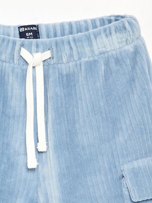 Broek van ribfluweel met cargozakken - Kiabi