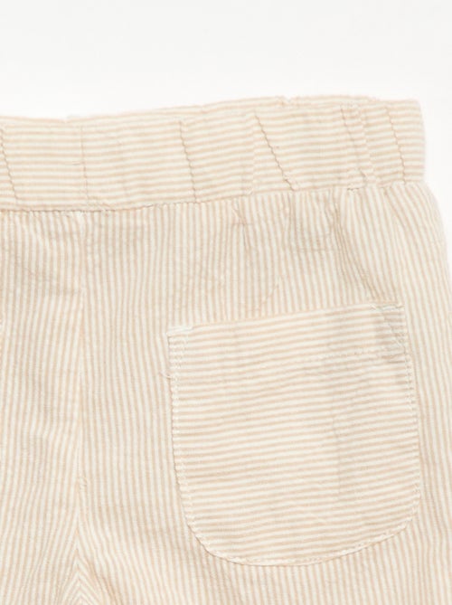 Broek van ribgebreide stof met elastische taille - Kiabi