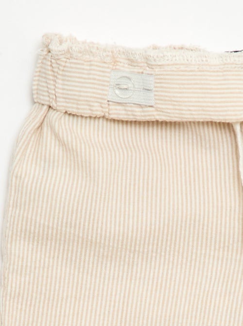 Broek van ribgebreide stof met elastische taille - Kiabi