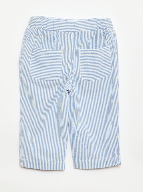 Broek van ribgebreide stof met elastische taille - Kiabi