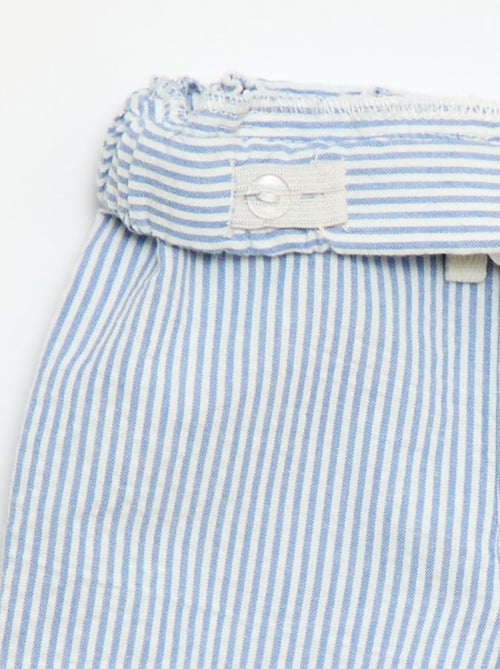 Broek van ribgebreide stof met elastische taille - Kiabi