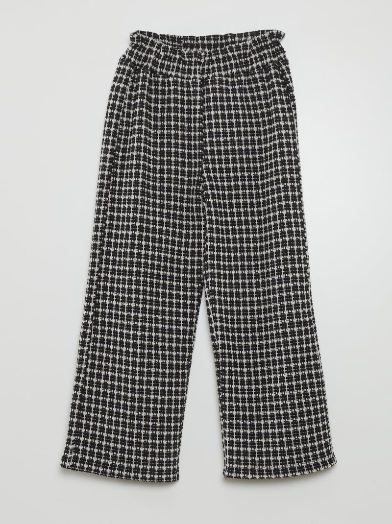 Broek van tweed ZWART - Kiabi