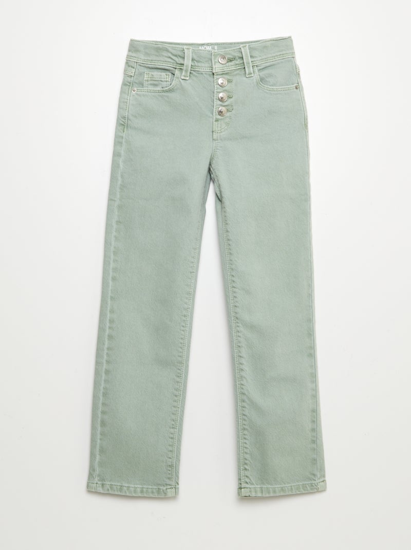 Broek van twill - Nauwsluitend model GROEN - Kiabi