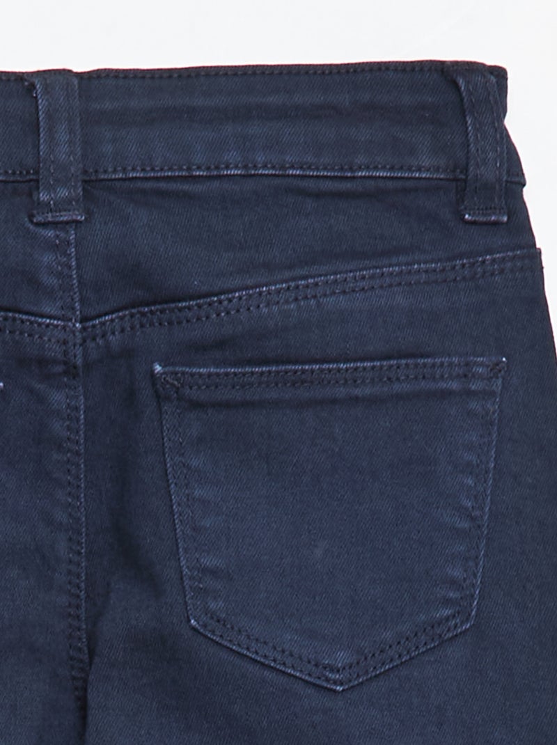 Broek van twill met drukknoopsluiting Blauw - Kiabi