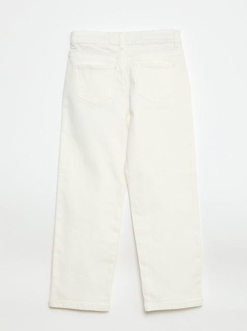 Broek van twill met drukknoopsluiting Comfortabel model - Kiabi