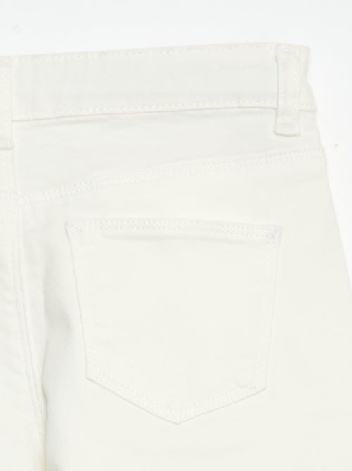 Broek van twill met drukknoopsluiting Comfortabel model - Kiabi