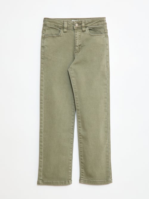 Broek van twill met drukknoopsluiting - Kiabi