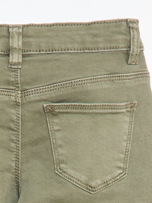 Broek van twill met drukknoopsluiting - Kiabi