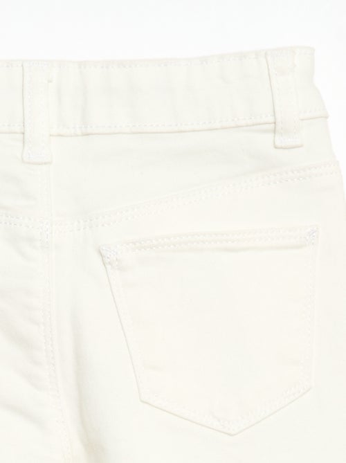 Broek van twill met drukknoopsluiting - Kiabi