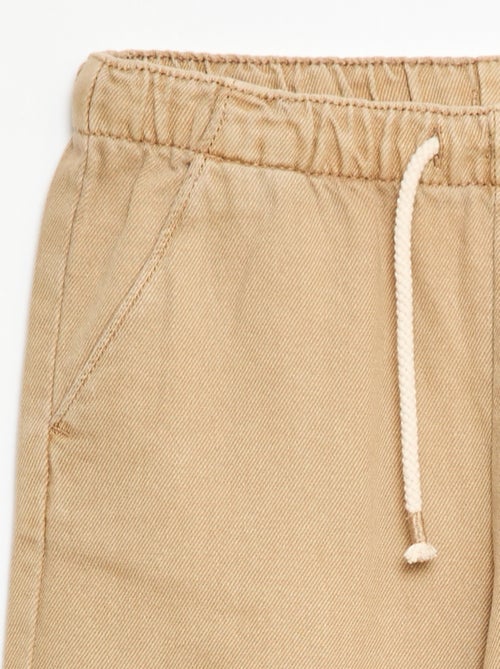 Broek van twill met trekkoordjes - Kiabi