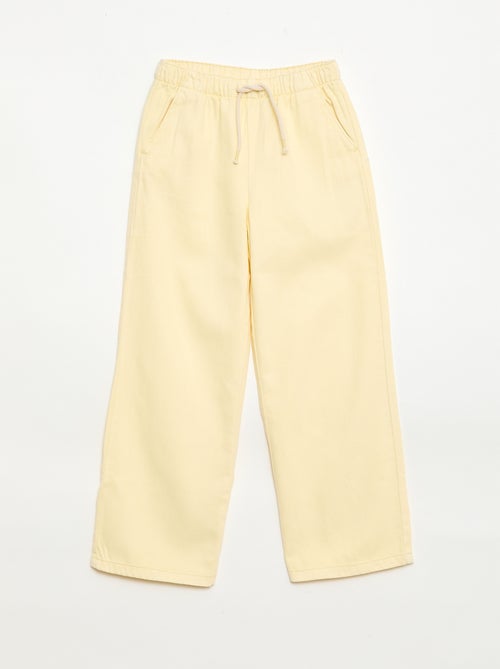 Broek van twill met trekkoordjes - Kiabi