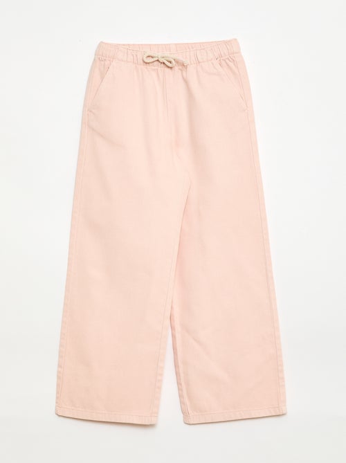 Broek van twill met trekkoordjes - Kiabi