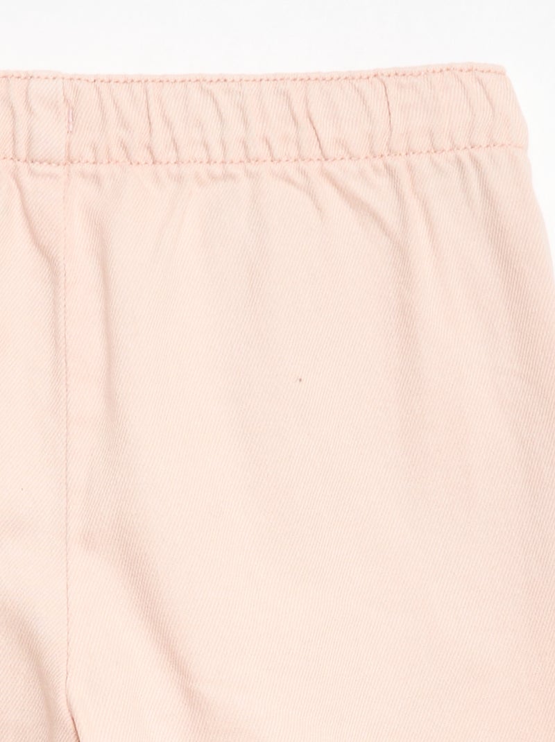 Broek van twill met trekkoordjes Rose - Kiabi