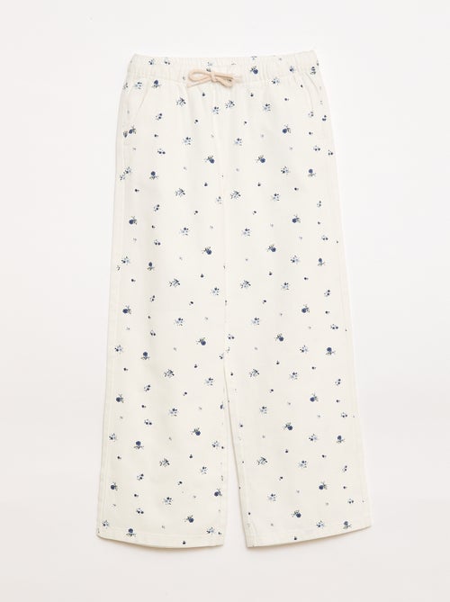 Broek van twill met trekkoordjes - Kiabi