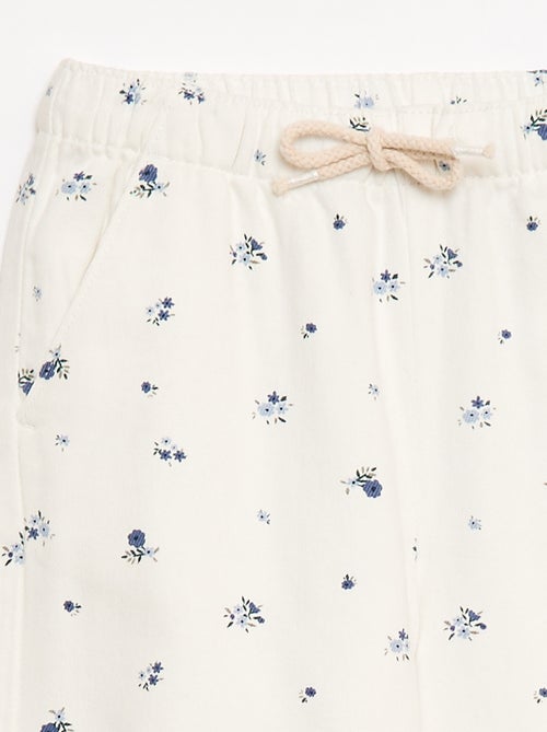 Broek van twill met trekkoordjes - Kiabi