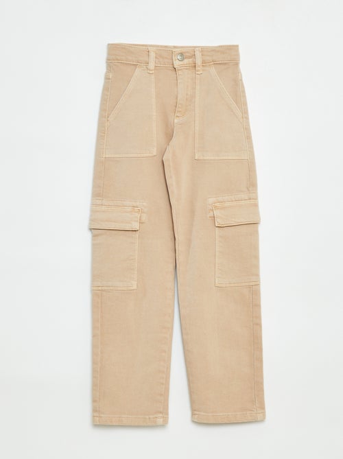 Broek van twill met zakken - Nauwsluitend model - Kiabi