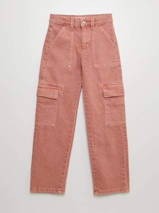 Broek van twill met zakken - Nauwsluitend model