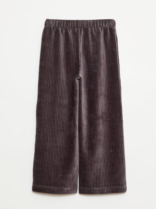 Broek van velours met dubbele drukknoopsluiting So Easy - Kiabi