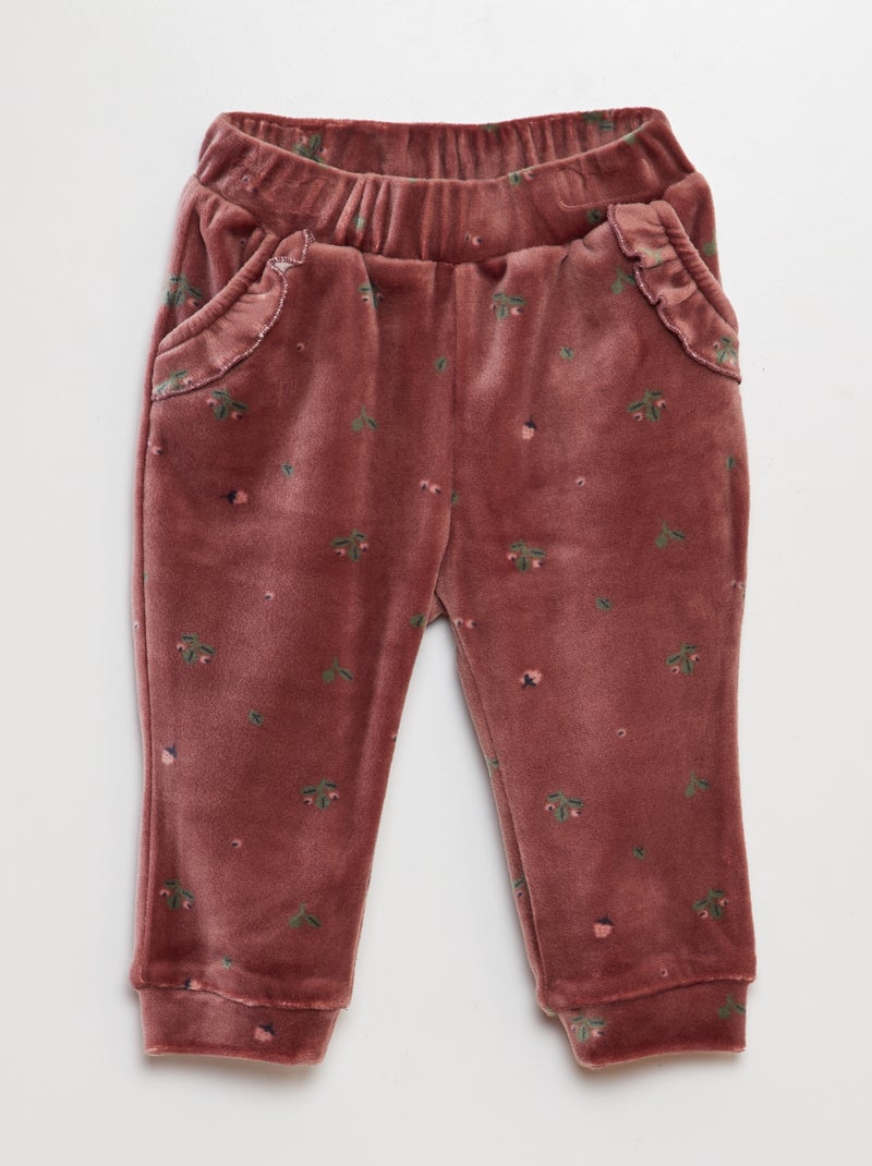 Broek van velours ROSE - Kiabi