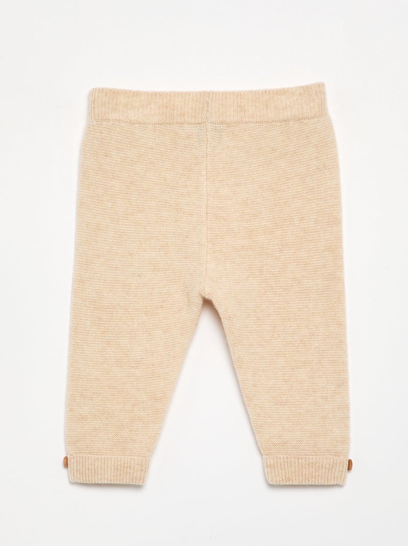 Broek van wol en kasjmier - premium Biege - Kiabi