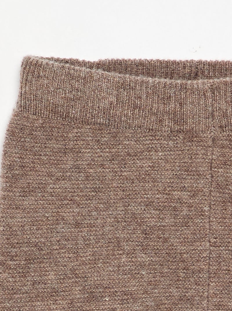 Broek van wol en kasjmier - premium Bruin - Kiabi