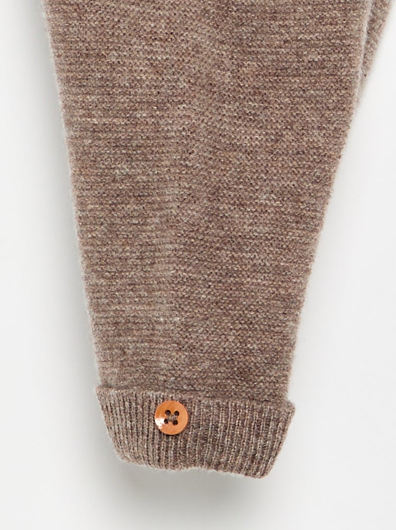 Broek van wol en kasjmier - premium Bruin - Kiabi