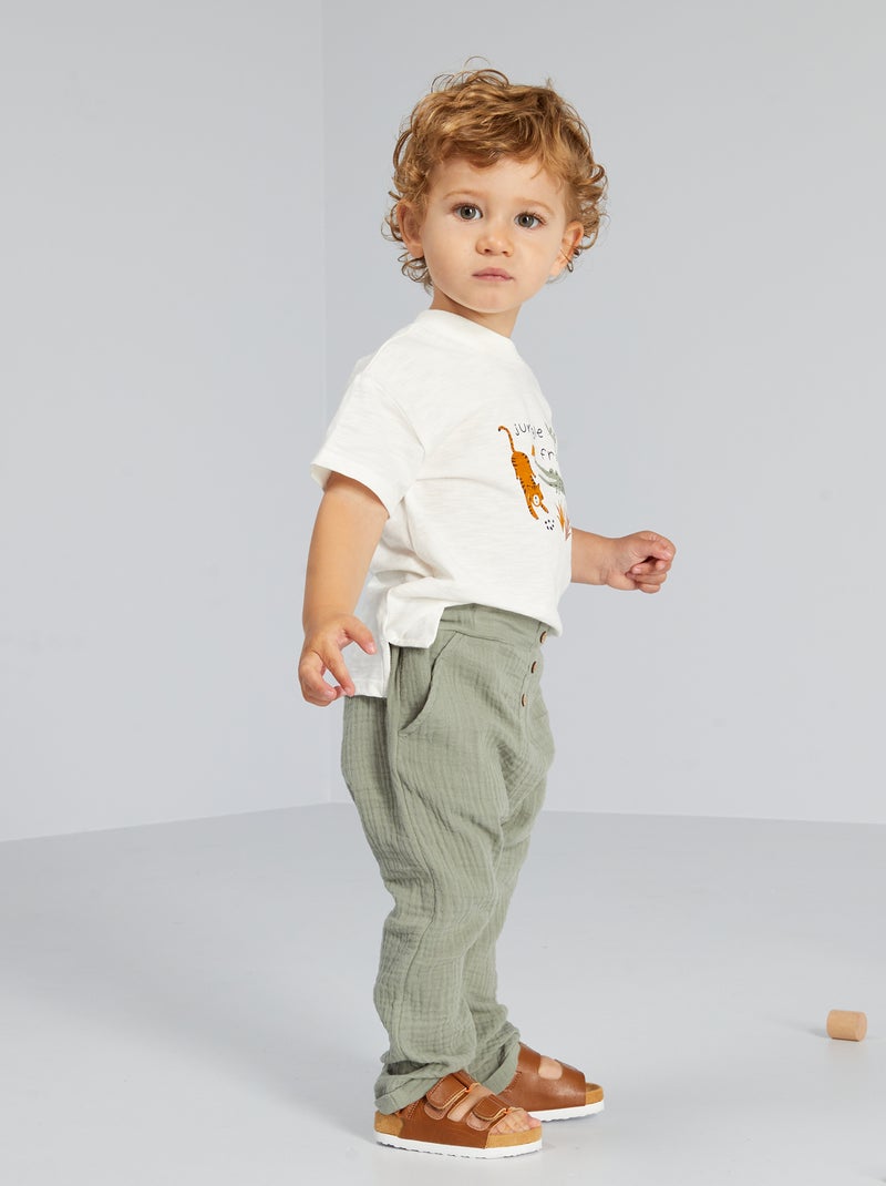 Broekje + T-shirt WIT - Kiabi