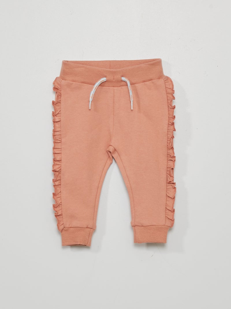 Broekje van joggingstof roze - Kiabi