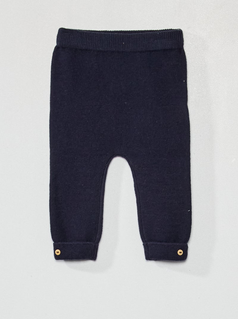 Broekje van tricot BLAUW - Kiabi