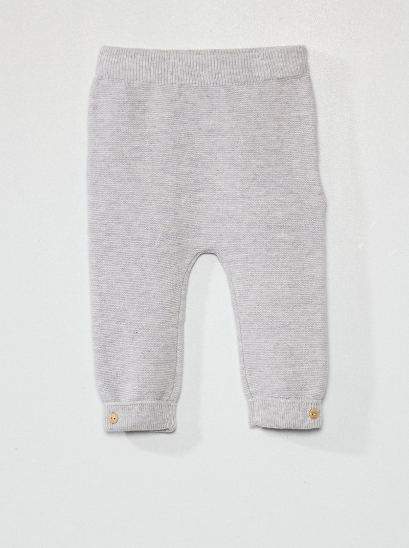 Broekje van tricot GRIJS - Kiabi