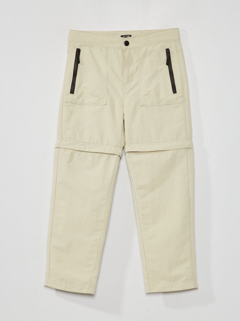 Broek/short 2-in-1 BIEGE - Kiabi