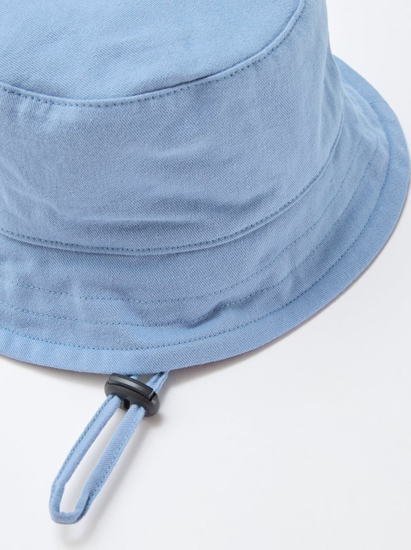Bucket hat met trekkoordjes Blauw - Kiabi