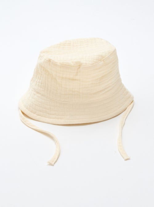 Bucket hat van katoengaas - Kiabi