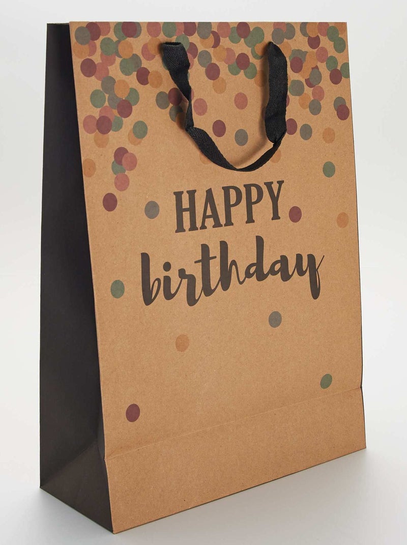 Cadeautasje 'Happy Birthday' BRUIN - Kiabi