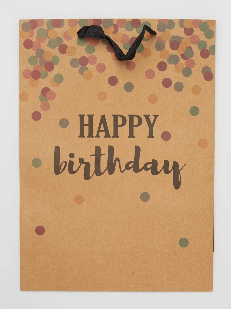 Cadeautasje 'Happy Birthday' BRUIN - Kiabi