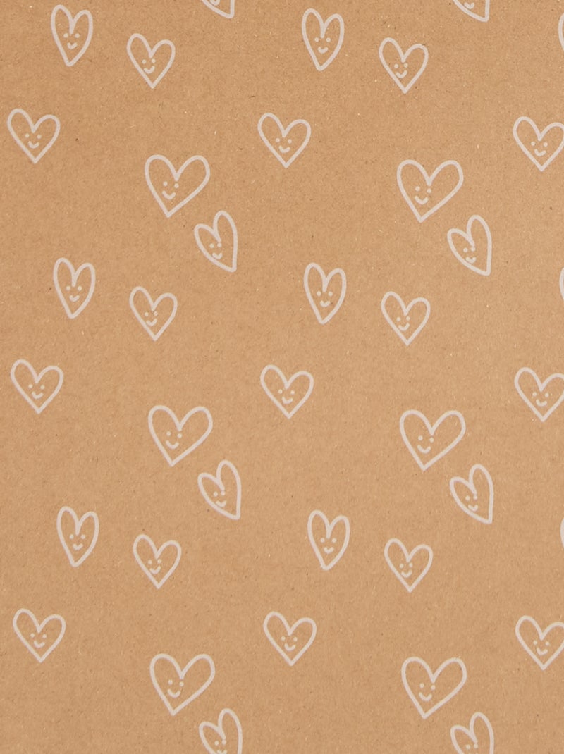 Cadeautasje met hartjesprint Biege - Kiabi