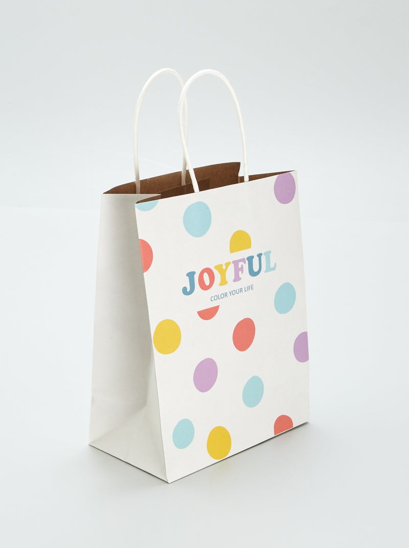 Cadeautasje met print WIT - Kiabi