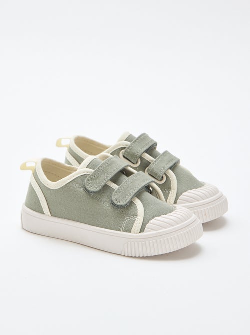 Canvas sneakers met klittenband - Kiabi
