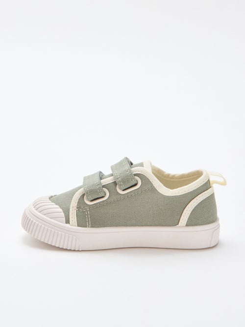 Canvas sneakers met klittenband - Kiabi