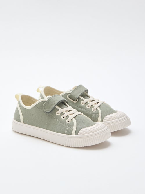 Canvas sneakers met klittenband - Kiabi