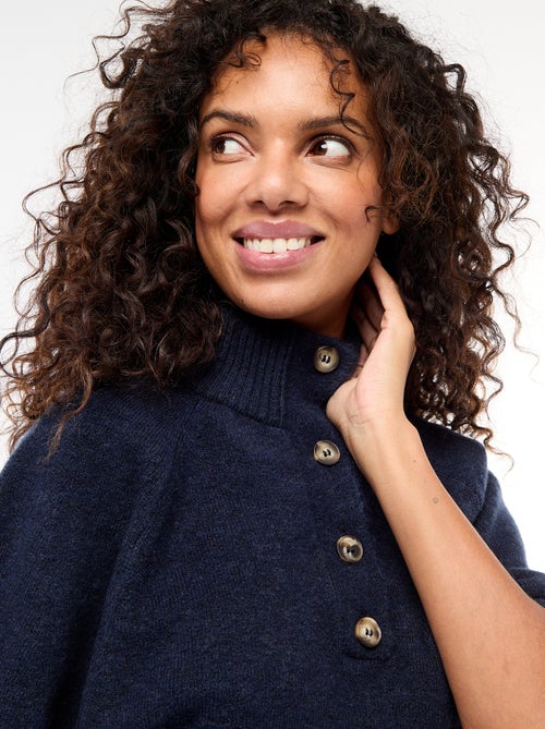 Cape trui met opstaande kraag - Kiabi