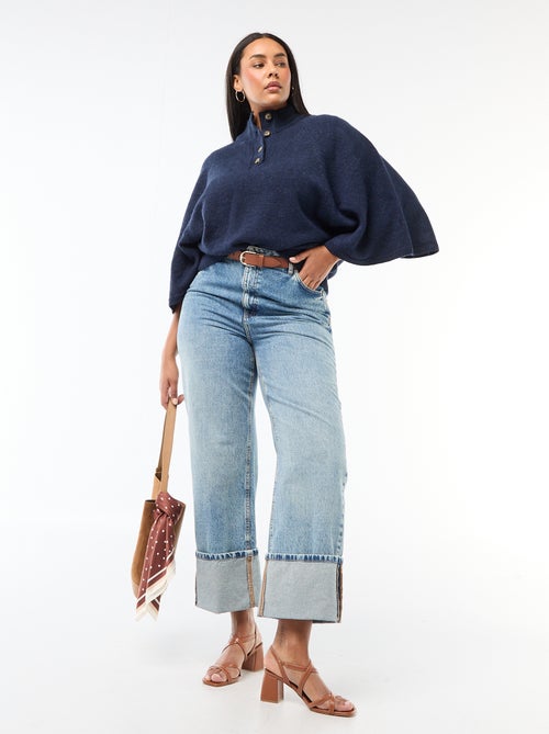 Capevest van grof gebreide tricot - Kiabi