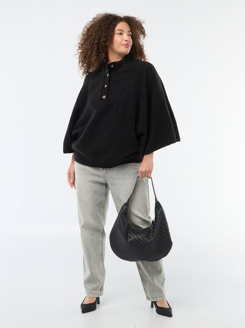 Capevest van grof gebreide tricot - Kiabi