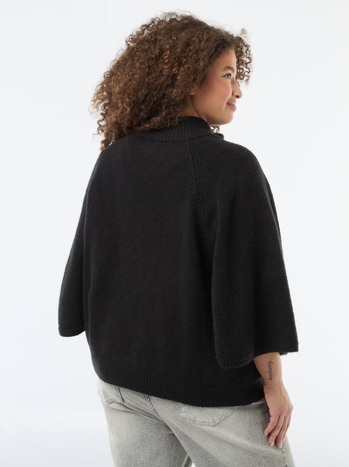 Capevest van grof gebreide tricot - Kiabi