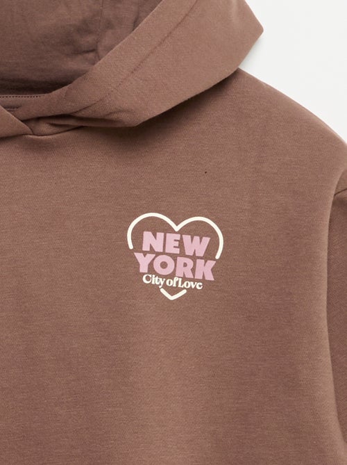 Capuchonsweater aan beide zijden bedrukt - Kiabi Capuchonsweater aan beide zijden bedrukt - Kiabi