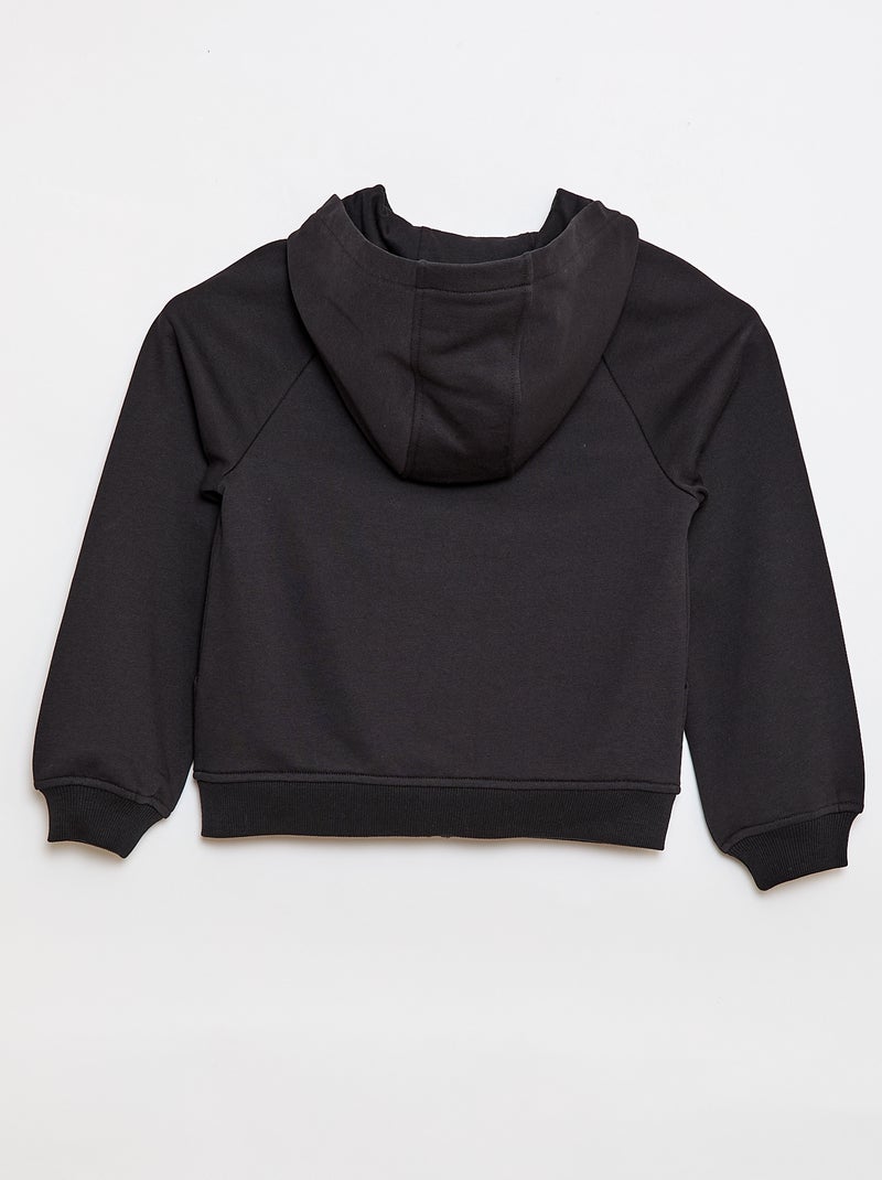 Capuchontrui met rits - Makkelijk aan te trekken collectie Zwart - Kiabi