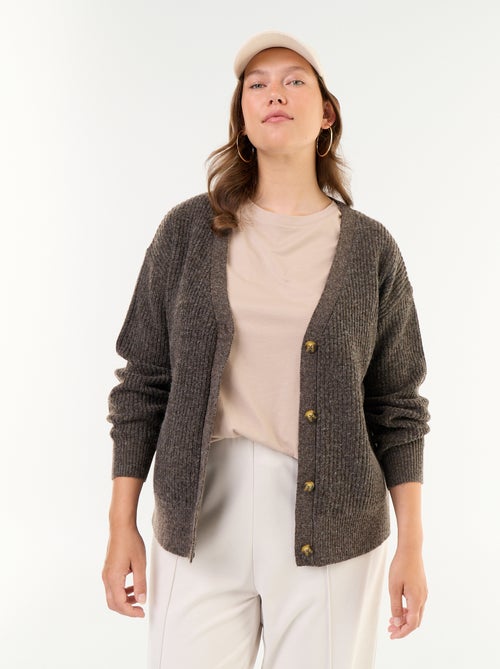 Cardiganvest met V-hals - Kiabi