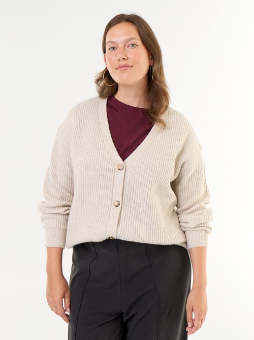 Cardiganvest met V-hals - Kiabi