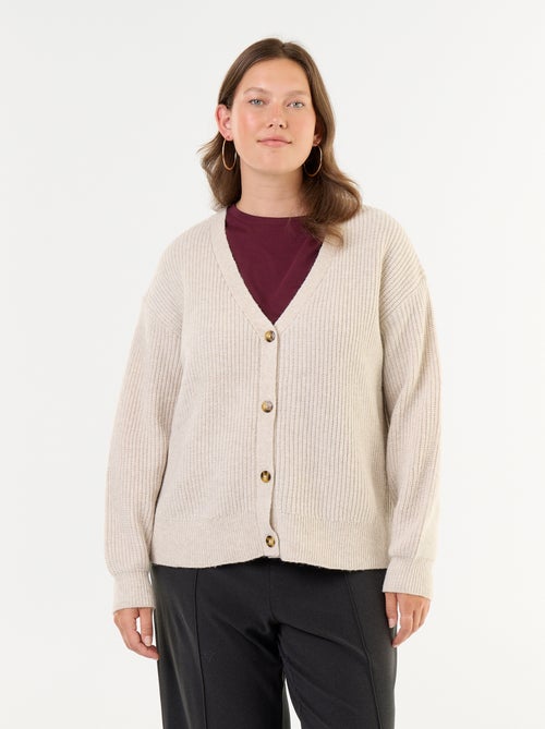 Cardiganvest met V-hals - Kiabi
