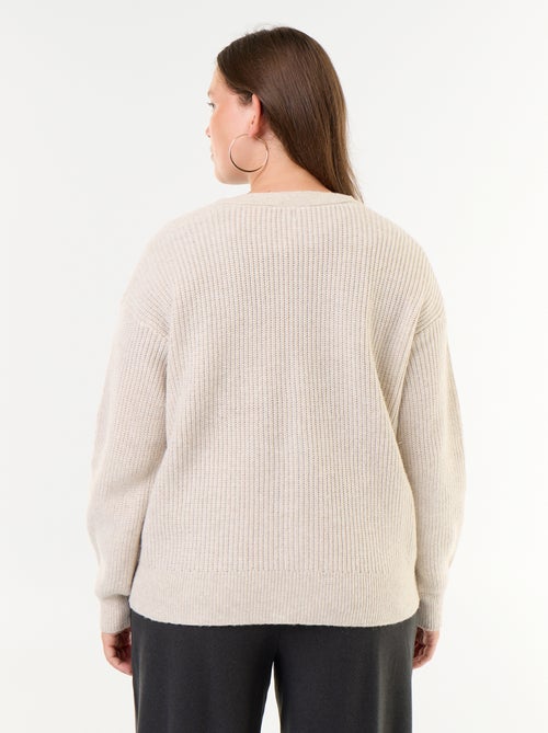 Cardiganvest met V-hals - Kiabi